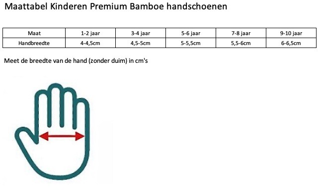 herfst analyse flexibel sanamedi premium bamboe kinder handschoenen maat 3-4 jaar kleur ecru |  AllergieShop