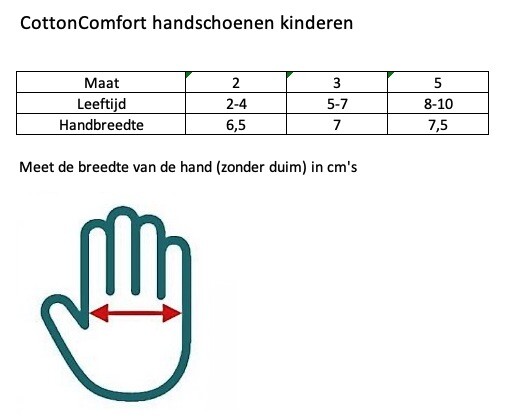 Sandalen visie kalmeren CottonComfort handschoenen eczeem kinderen 100% bio katoen (per 2 paar) maat  80-10 jaar | AllergieShop